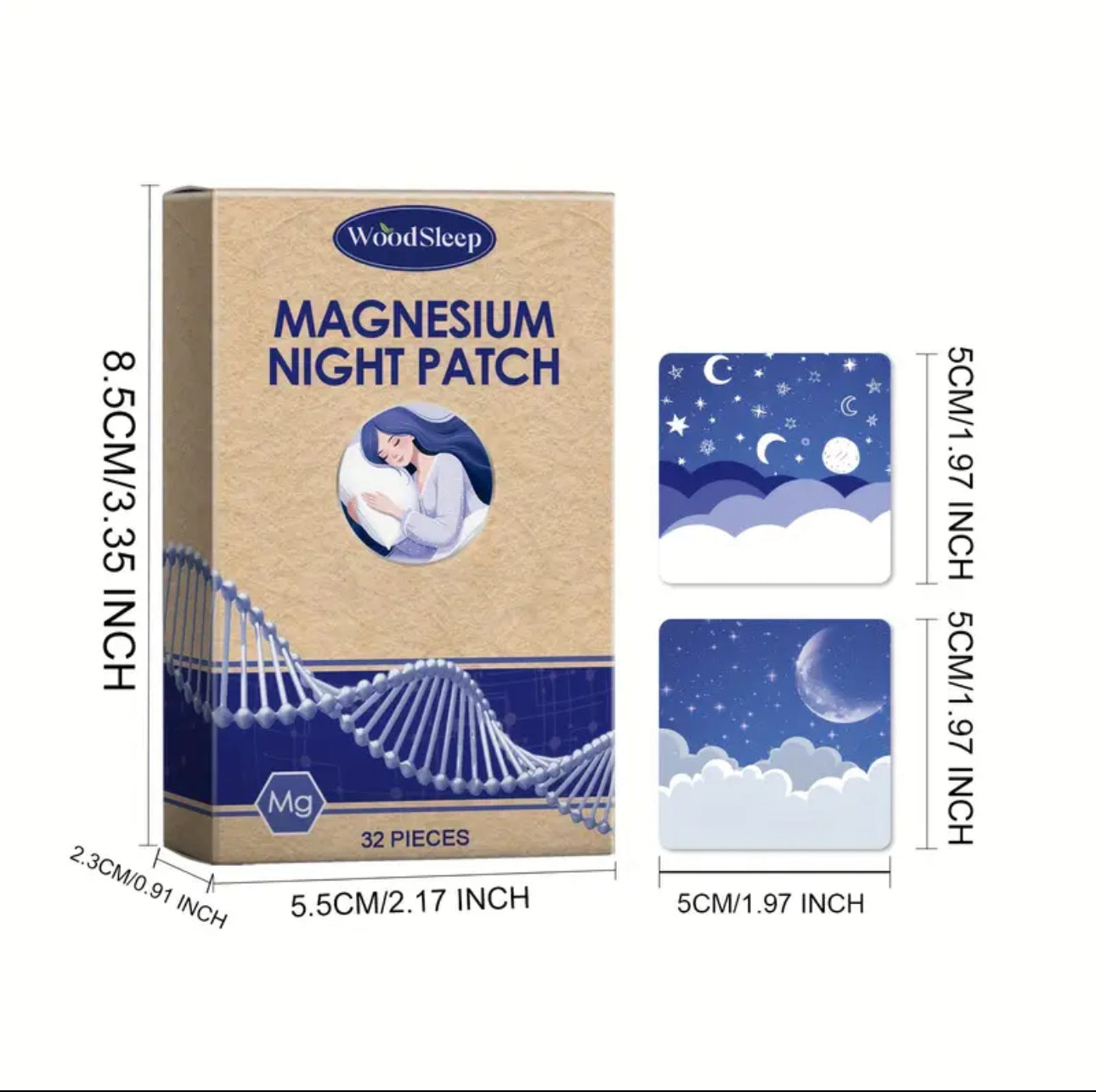 Woodsleep Magnesium Night Patch (32pcs)