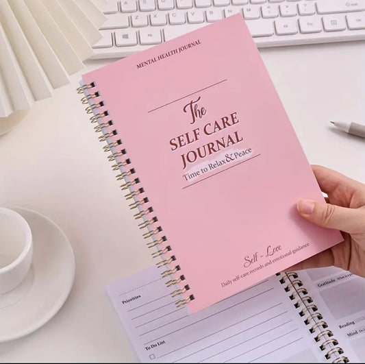 50 Sheets Undated Pink Daily Self-Care Journal
